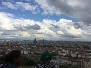 A view over Lyon (me and Berangere)
