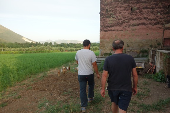 Salvatore and Uncle show us the farm.