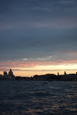 Sunset over Venice. We only spent a few hours in the city, just dinner and an evening stroll.