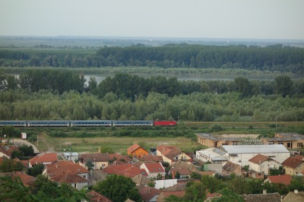 The Danube, the town, and a train