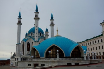 Here’s the beautiful new Mosque within the kremlin of Kazan.